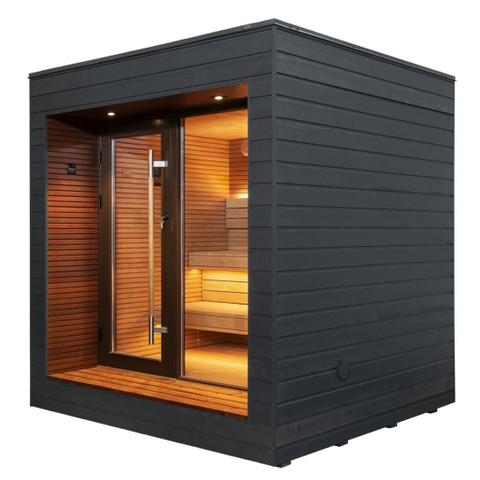 Modern Outdoor Black Sauna 