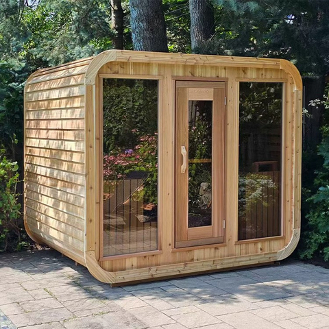 New Outdoor Wooden Steam Sauna, Suitable for 4 People