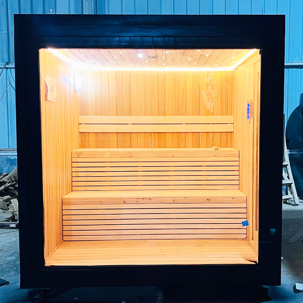 Outdoor Black Cube Sauna
