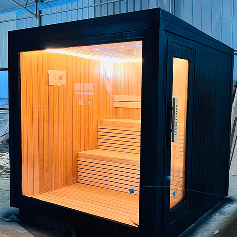 Outdoor Black Cube Sauna