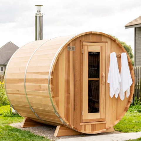 Clear Cedar Barrel Saunas