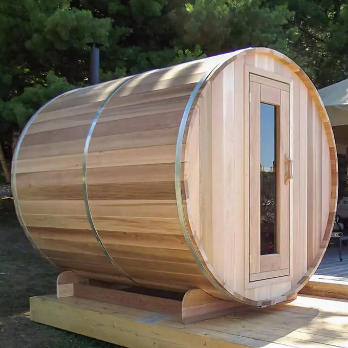 Clear Cedar Barrel Saunas