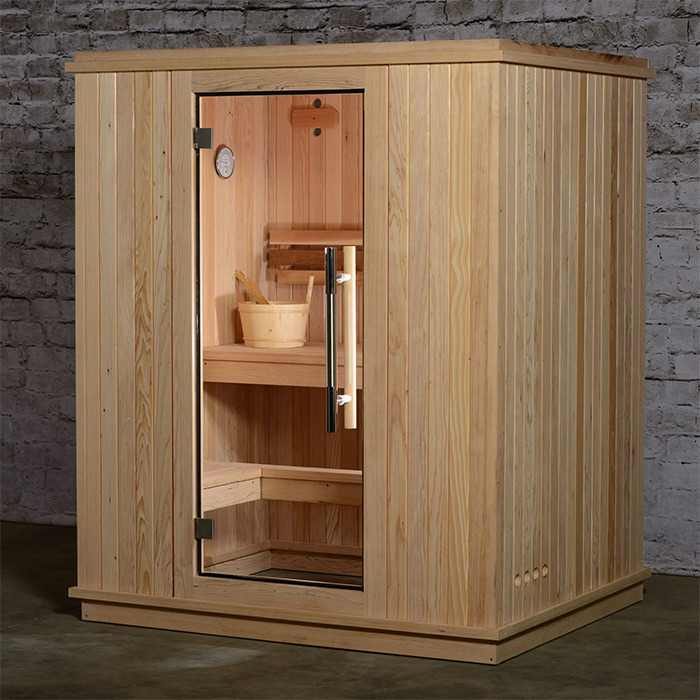 Traditional Steam Sauna Canadian Red Cedar Interior 