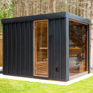Modern Outdoor Black Sauna 